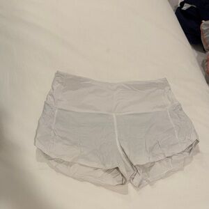Lululemon Speed Up high waisted White Athletic Shorts